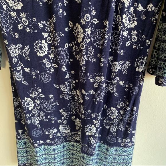 Stitch Fix Skies are Blue NWT Floral Print Wren Knit Dress, Navy Combo Size S - Picture 7 of 9